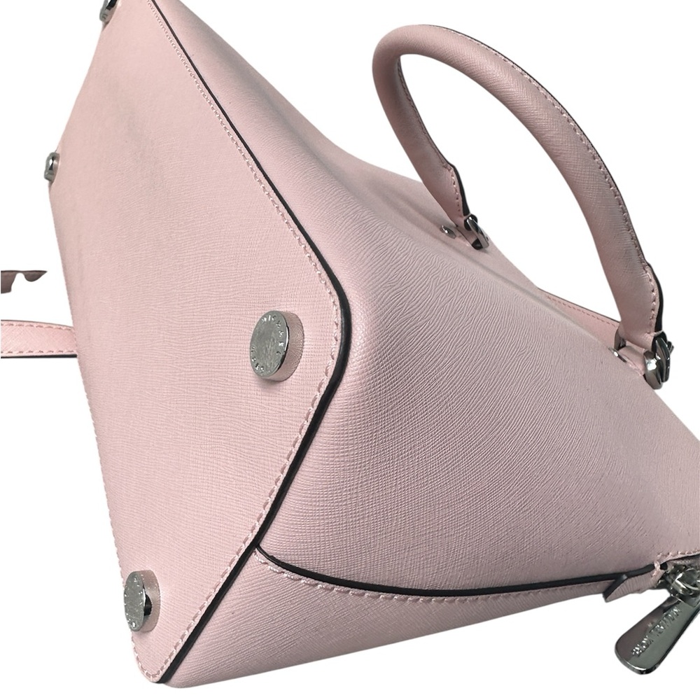Michael Kors Blush Pink Saffiano Leather Dome Satchel Crossbody Bag - Picture 6 of 17